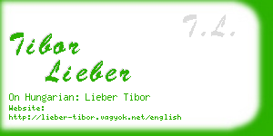 tibor lieber business card